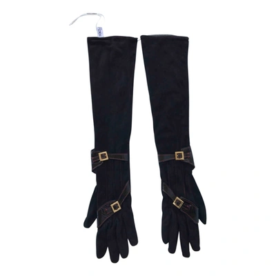 Pre-owned Dolce & Gabbana Long Gloves In Black