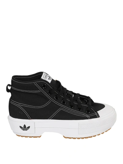 Shop Adidas Originals Nizza Trek Sneakers In Black