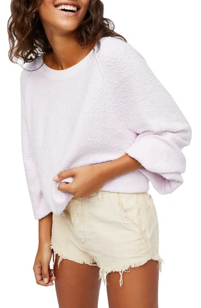Shop Free People Found My Friend Boucle Pullover In Lavendar Delight