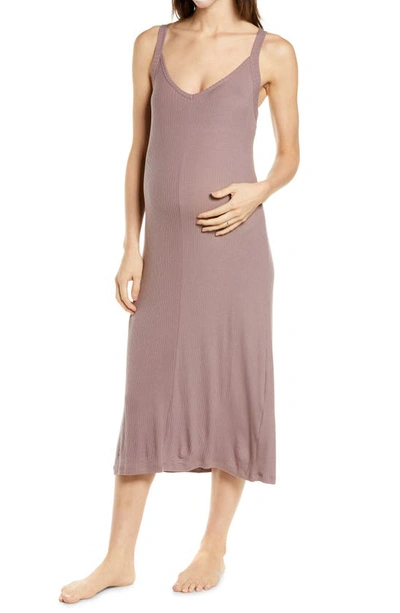 Shop Belabumbum Anytime Strappy Maternity Dress In Woodrose