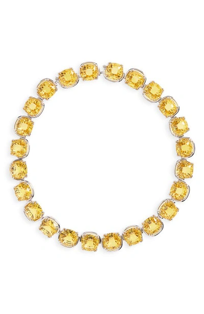 Shop Swarovski Harmonia Crystal Choker Necklace In Silver/ Yellow