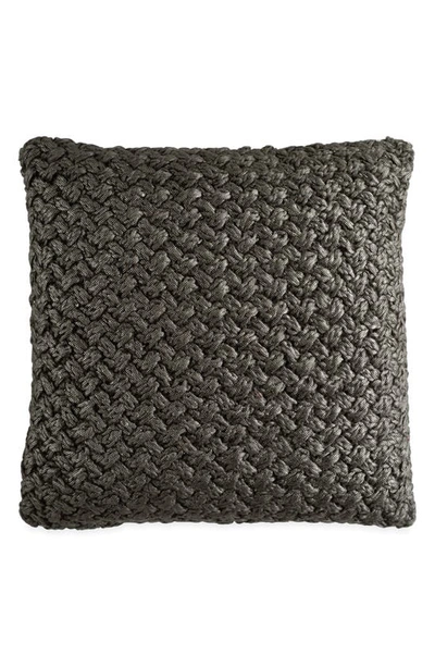 Shop Michael Aram Metallic Knit Accent Pillow In Charcoal