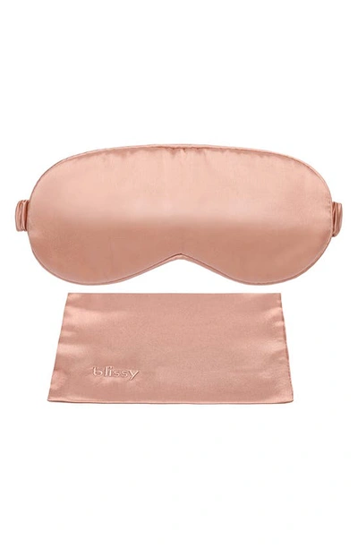 Shop Blissy Silk Sleep Mask In Rose Gold