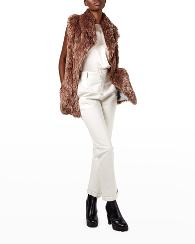 Shop As By Df Chamonix Faux-fur Vest In Mocha Brown