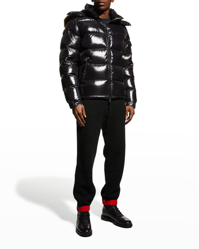 Shop Moncler Men's Mayaf Puffer Jacket In Black