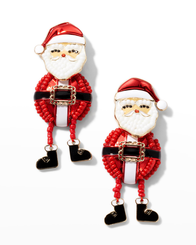 Baublebar Beaded Santa Claus Statement Earrings In Red Light
