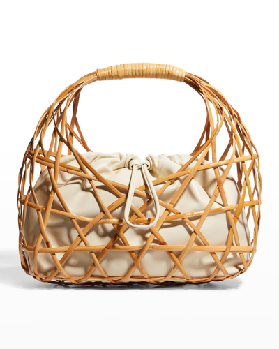 Shop Cult Gaia Aviva Top Handle Bag In Natural Tan