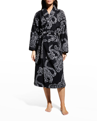 Shop Desmond & Dempsey Jag Towel Robe In Navy