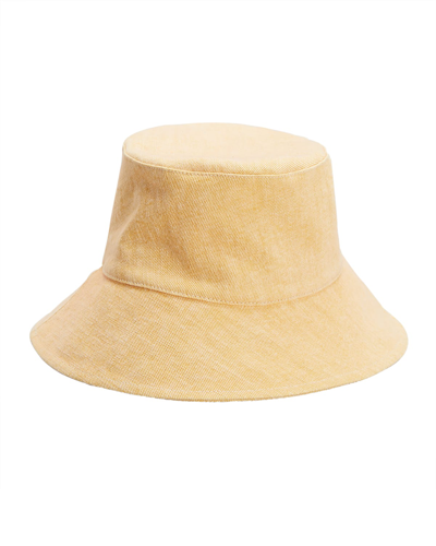 Shop Isabel Marant Loiena Logo Denim Bucket Hat In 10hy Honey