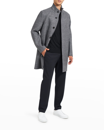 Shop Theory Men's Belvin Wool-blend Overcoat In Pestle Multi