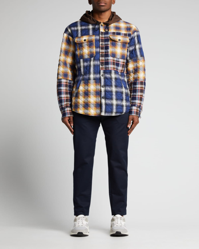 Shop Dsquared2 Men's Mixed Plaid Shirt Jacket In Multicolou