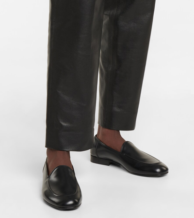 Shop The Row Leather Loafers In Black
