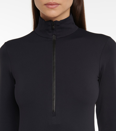 Fusalp Logo Half-zip Ski Top In Noir