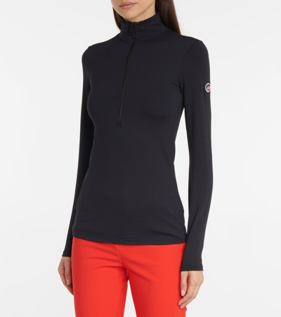 Fusalp Logo Half-zip Ski Top In Noir