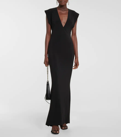 Norma kamali v shop neck rectangle gown