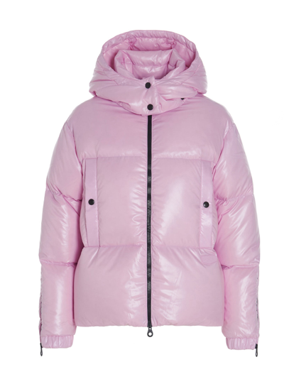 Duvetica Hooded Feather-down Puffer Jacket In Pink | ModeSens