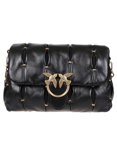 Shop Pinko Black Leather Bag