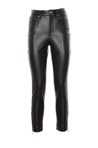 Shop Michael Kors Shiny 5 Pockets Leather Trousers