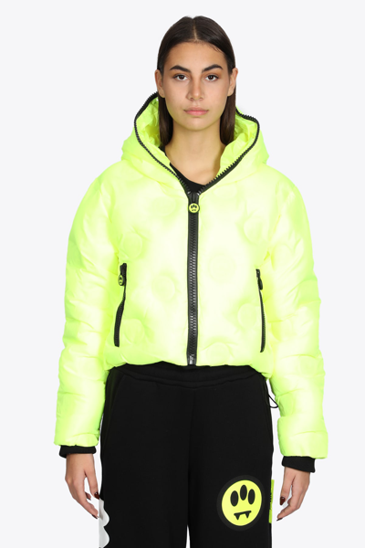 Shop Barrow Cropped Nylon Jacket In Giallo Fluo