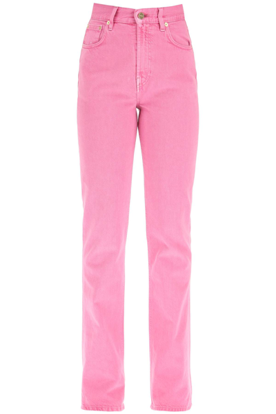 Shop Jacquemus Le De Nimes Jeans In Pink (fuchsia)