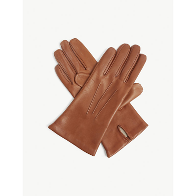 Shop Dents Women's Cognac Felicity Leather Gloves