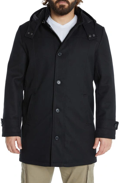 Shop Johnny Bigg Wales Hooded Coat In Black