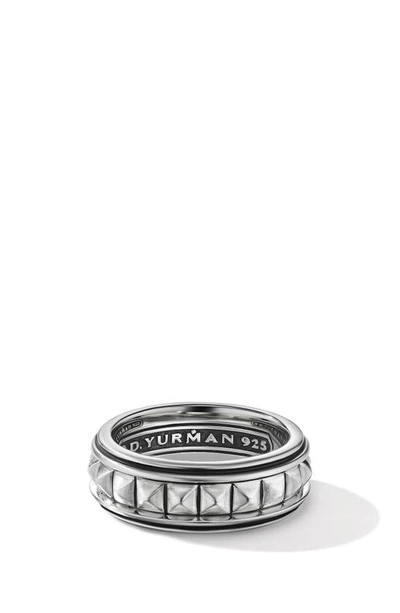 Shop David Yurman Pyramid Band Ring In Silver