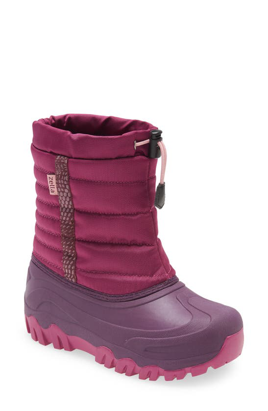 Zella Kids' Water Resistant Winter Boot In Burgundy ModeSens