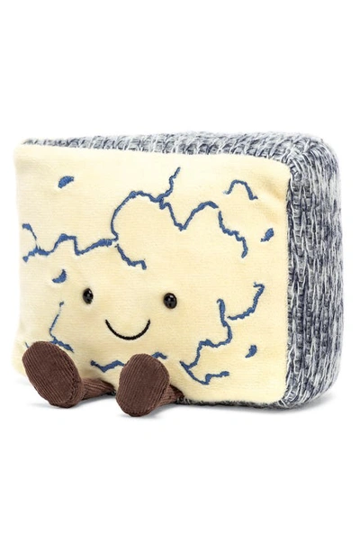 Shop Jellycat Amuseable Blue Cheese Plush Toy In Cream