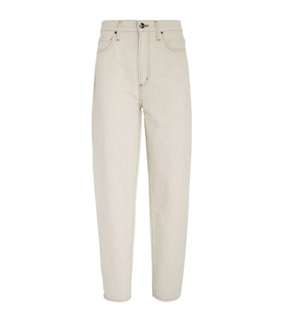 Shop Goldsign The Peg High-rise Straight Jeans In Grey