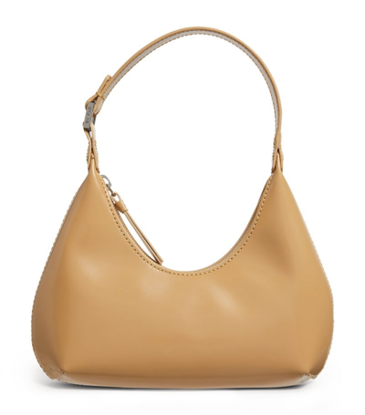 Shop By Far Baby Patent Leather Amber Shoulder Bag In Ivory