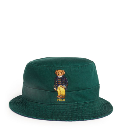 Shop Polo Ralph Lauren Mascot Bucket Hat In Green