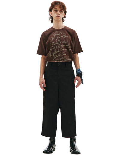Shop Junya Watanabe Black Cropped Pants