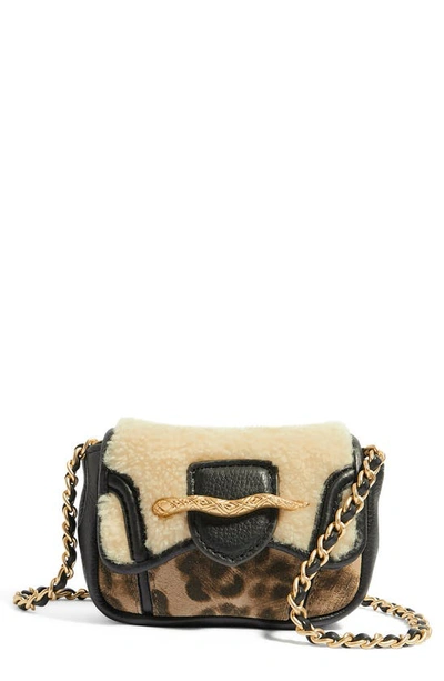 Shop Aimee Kestenberg Fierce & Fab Mini Crossbody Bag In Shearling