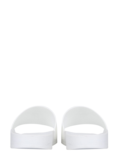 Shop Giuseppe Zanotti Rubber Slide Sandals In White