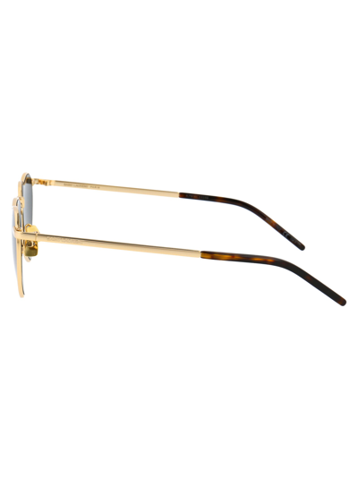 Shop Saint Laurent Sunglasses In 004 Gold Gold Grey