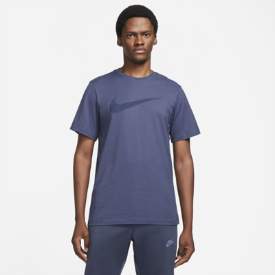 Shop Nike Sportswear Swoosh Men's T-shirt In Thunder Blue,obsidian