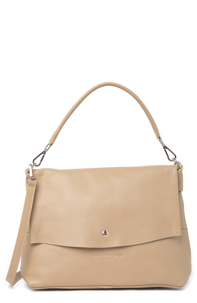 Shop Maison Heritage Besace Leather Messenger In Taupe