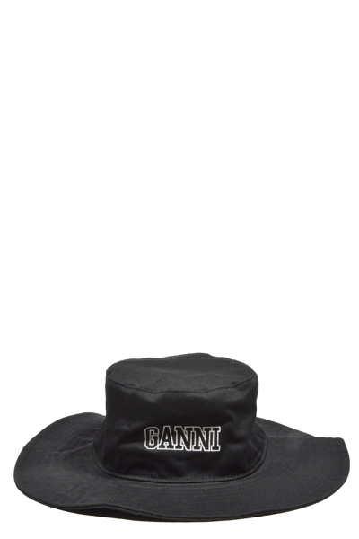 Shop Ganni Software Snap Hat In Black