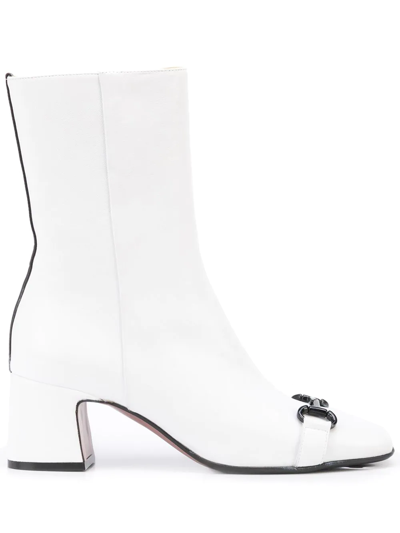 Shop Madison.maison Horsebit Leather Boots In Weiss