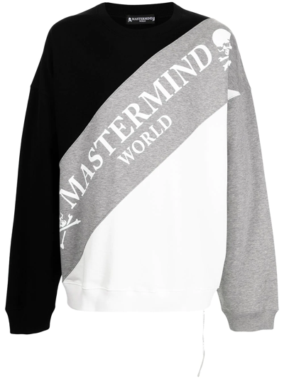 Shop Mastermind Japan Logo-print Cotton Sweatshirt In Schwarz