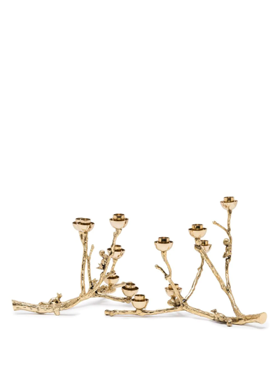 Pols Potten Gold Tone Twiggy Candle Holder In Gold