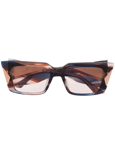 Shop Dita Eyewear Dydalus Oversized Sunglasses In Rosa