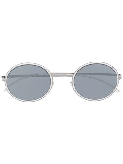 Shop Mykita Round Frame Sunglasses In Silber