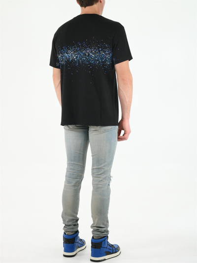 Shop Amiri Crystal Core Logo Painter T-shirt In Black