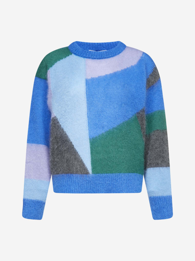 Shop Essentiel Antwerp Agadir Color-block Mohair Blend Sweater