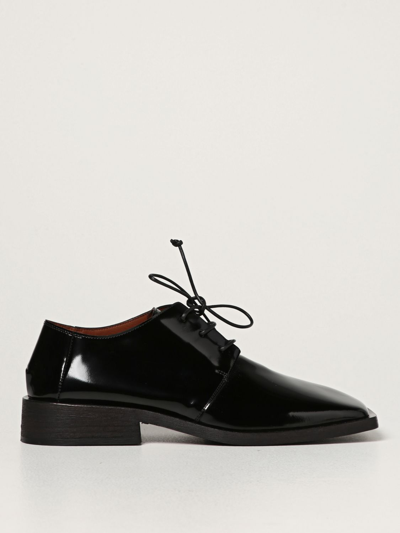 Shop Marsèll Spatoletto Derby Shoes In Abrasive Leather In Black