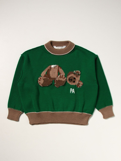 Shop Palm Angels Sweater  Kids Color Green