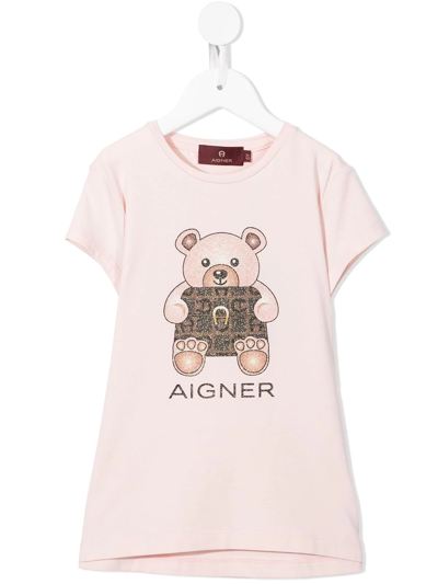 Shop Aigner Teddy Bear Print T-shirt In Pink