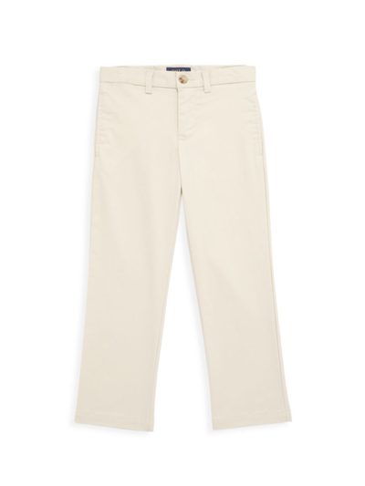 Shop Polo Ralph Lauren Little Boy's Flat Front Trousers In Basic Sand
